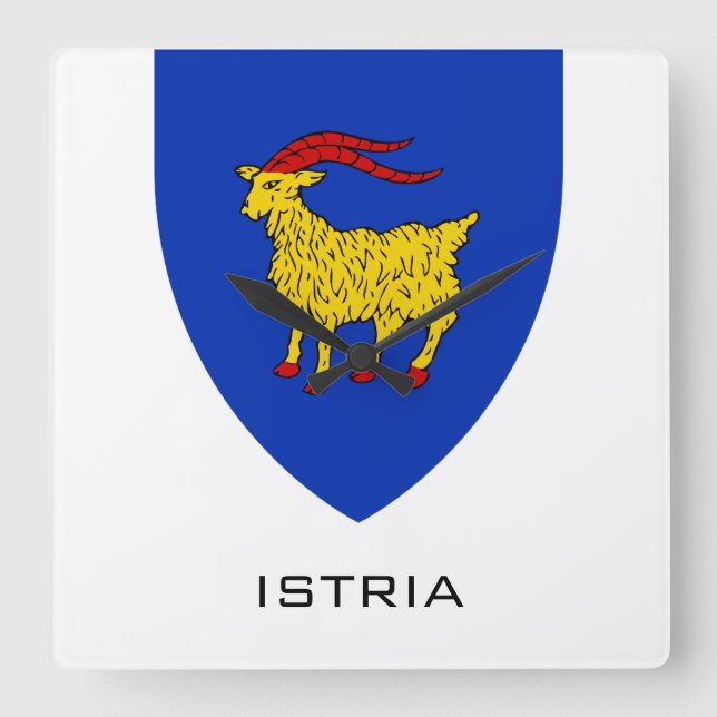 Reloj Cuadrado Coat of Arms of Istria Adriatic Legacy (Anverso)