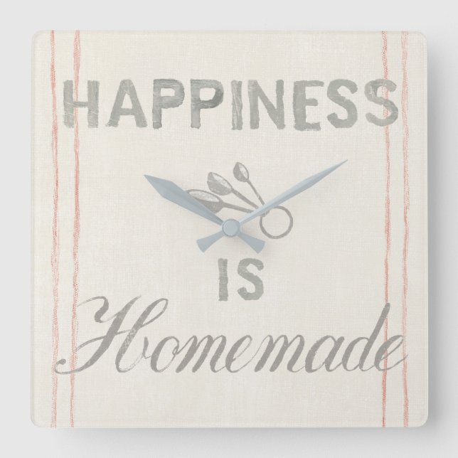 Reloj Cuadrado Cocina de Floursack VIII (Anverso)