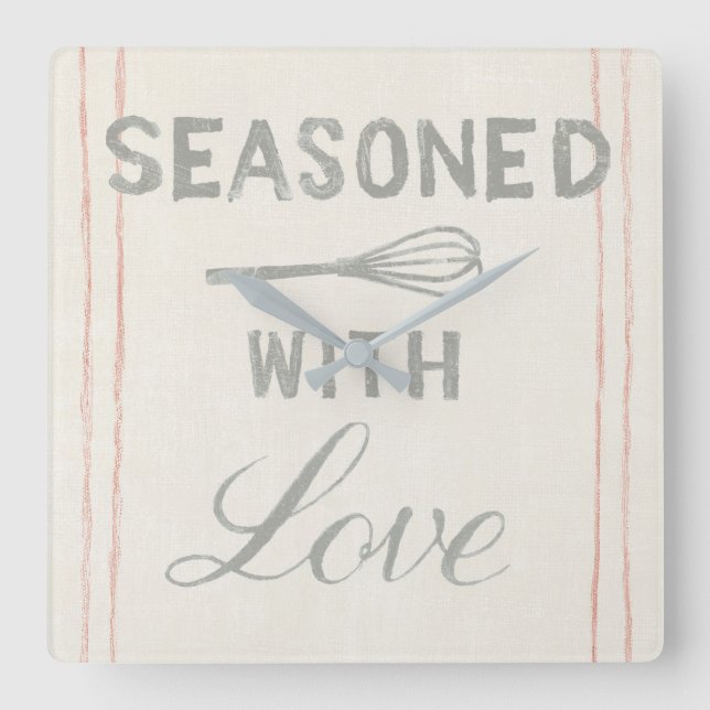 Reloj Cuadrado Cocina VII de Floursack (Anverso)