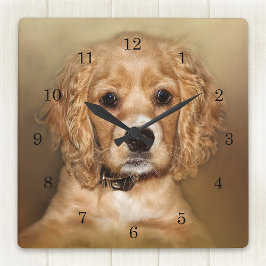 Reloj Cuadrado Cocker Spaniel Puppy