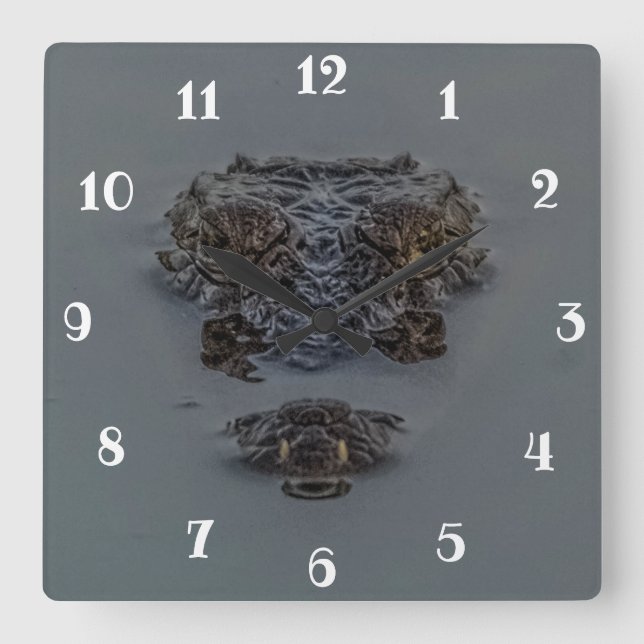 Reloj Cuadrado Cocodrilo (Anverso)