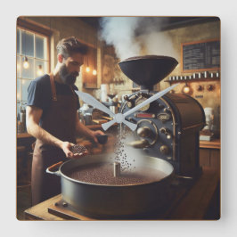 Reloj Cuadrado Coffee Roaster