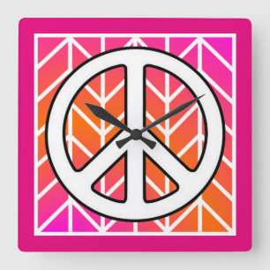 Reloj Cuadrado Cojín decorativo de Paz Rosa