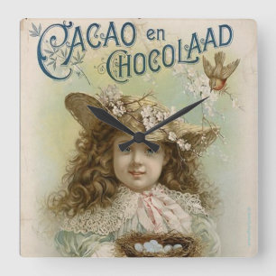 RELOJ CUADRADO COLCHONETAS DE PARED DE DISEÑO - REGALOS - CHOCOLA