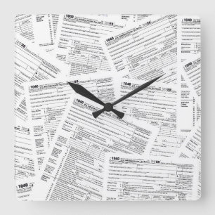 Reloj Cuadrado Colección de formularios de impuestos 1040 del IRS