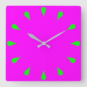 Reloj Cuadrado Colirio verde