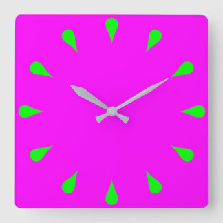 Reloj Cuadrado Colirio verde
