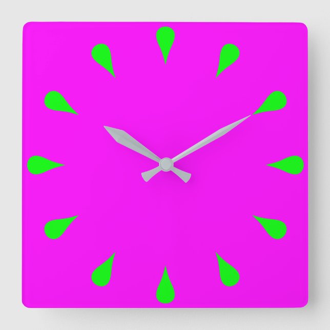 Reloj Cuadrado Colirio verde (Anverso)