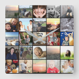 Reloj Cuadrado Collage de fotos