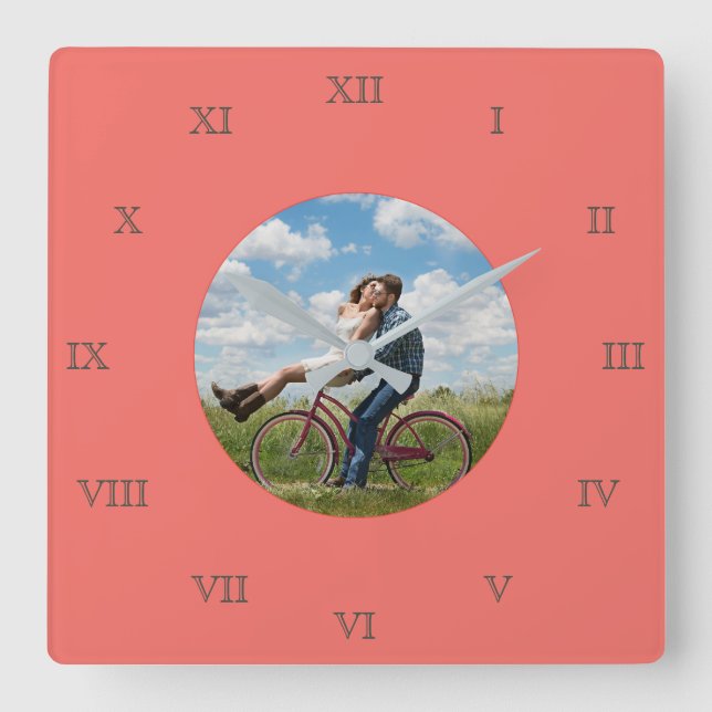 Reloj Cuadrado Collage de fotos Fab de estilo Guay Family (Anverso)