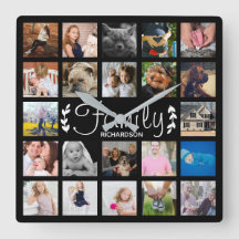 Collage de fotos moderno y nombre de 22 familias