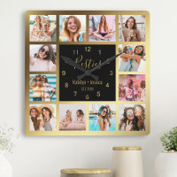 Collage de fotos personalizado bestias oro negro