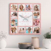 Collage de fotos personalizado Besties Purpurina r