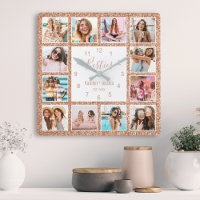 Collage de fotos personalizado Besties Rosa Purpur