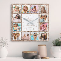 Collage de fotos personalizado Besties Rosa Purpur