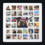 Reloj Cuadrado Collage personalizado de plantillas de fotos<br><div class="desc">Collage de plantillas de fotos personalizadas - añada múltiples fotografías a este gran reloj cuadrado de Ricaso - un recuerdo perfecto para amigos o familia o un regalo para usted mismo</div>