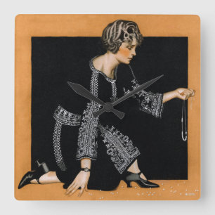 Reloj Cuadrado Collar quebrado de la perla