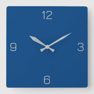 Reloj Cuadrado Color Azul de Azure profundo 004080 - opción Agreg