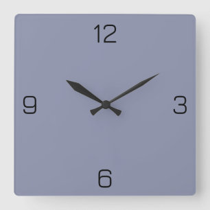 Reloj Cuadrado Color de color gris frío 8C92AC - Opción para agre