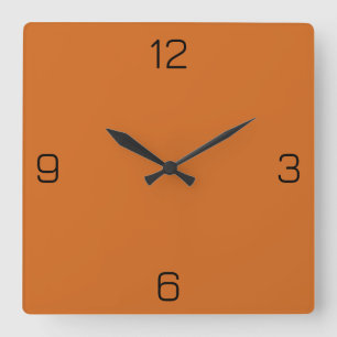 Reloj Cuadrado Color de color marrón chocolate D2691E - Opción pa