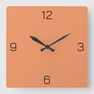 Reloj Cuadrado Color del Naranja de crema F19360 - opción Añadir 