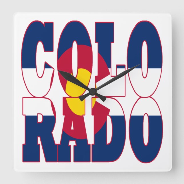 Reloj Cuadrado Colorado (Anverso)