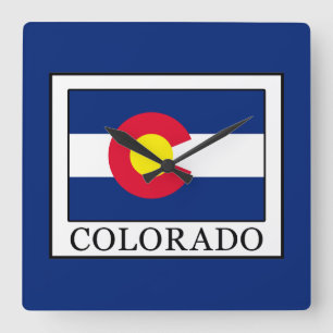 Reloj Cuadrado Colorado