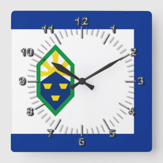 Reloj Cuadrado Colorado Springs (Colorado) flag Large Clock