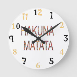Reloj Cuadrado Colores de cosecha africanos Hakuna Matata regalo 