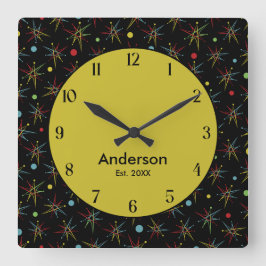 Reloj Cuadrado Colores de Personalizado de punto de la era del es