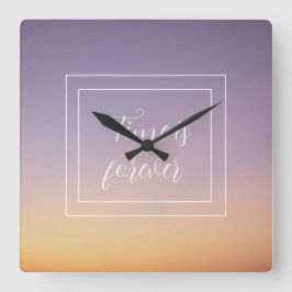 Reloj Cuadrado Colores del cielo el tiempo es para siempre