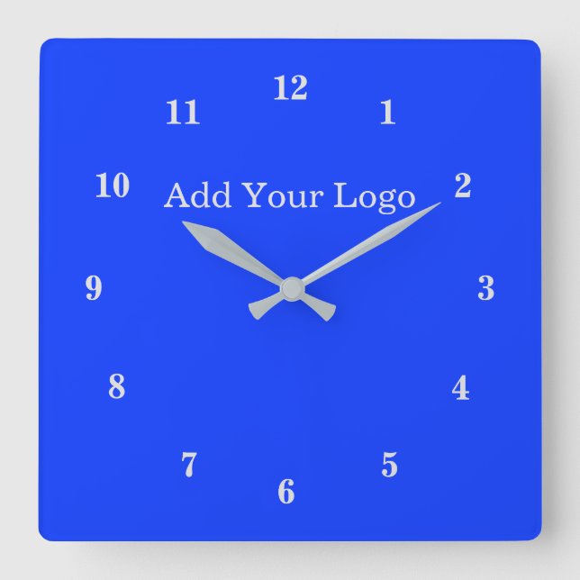 Reloj Cuadrado Colores hermosos - Personalizable - Azul (Anverso)