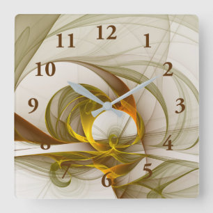 Reloj Cuadrado Colores modernos abstractos de metal precioso frac