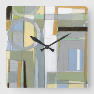 Reloj Cuadrado Colorful Abstract Geometric Shapes