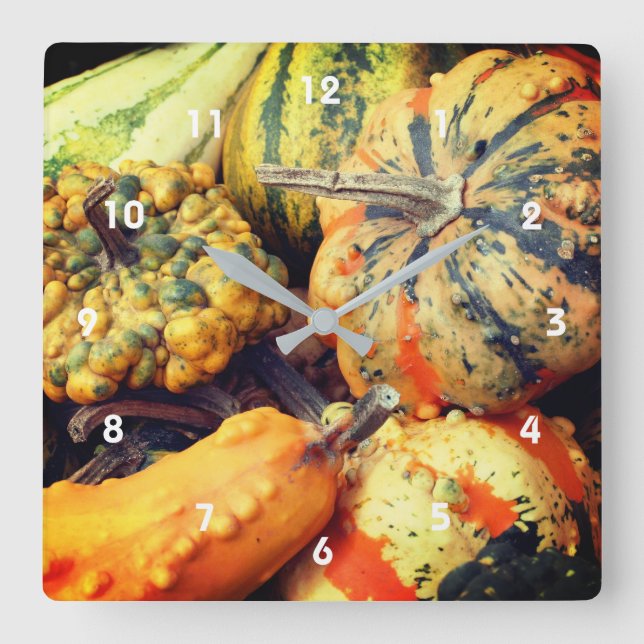 Reloj Cuadrado Coloridas Gouras De Alegría Se Acercan  (Anverso)