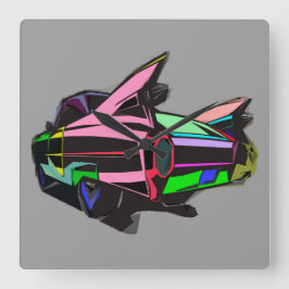 Reloj Cuadrado Colorido cadillac