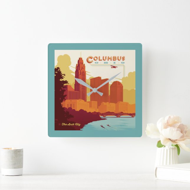 Reloj Cuadrado Columbus Ohio | Ciudad del Arco (Hogar)