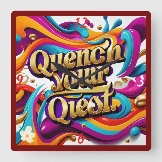 Reloj Cuadrado "Comienza la búsqueda" (Anverso)