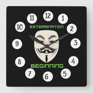 RELOJ CUADRADO COMIENZO DE EXTERMINACIÓN