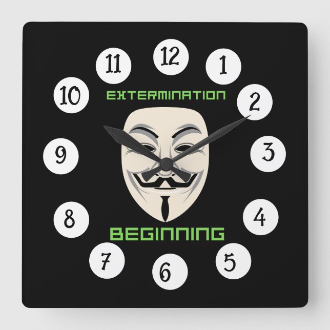 RELOJ CUADRADO COMIENZO DE EXTERMINACIÓN (Anverso)