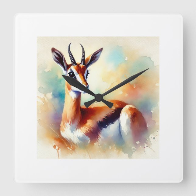 Reloj Cuadrado Common Gazelle 210724AREF134 - Watercolor (Anverso)