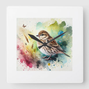 Reloj Cuadrado Common Linnet 210724AREF102 - Watercolor
