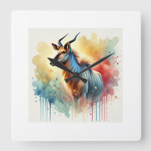 Reloj Cuadrado Common Tsessebe 310724AREF102 - Watercolor