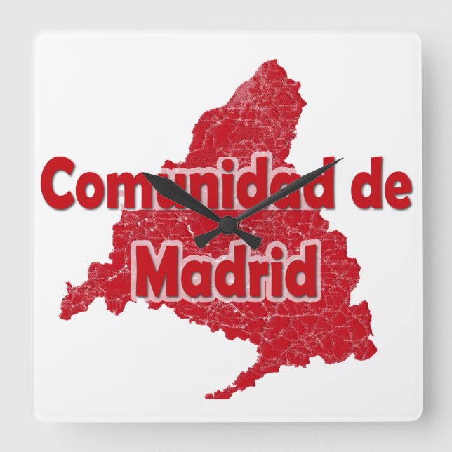 Reloj Cuadrado Community of Madrid (Anverso)
