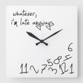 Reloj Cuadrado Como sea, estoy retrasado de todas maneras