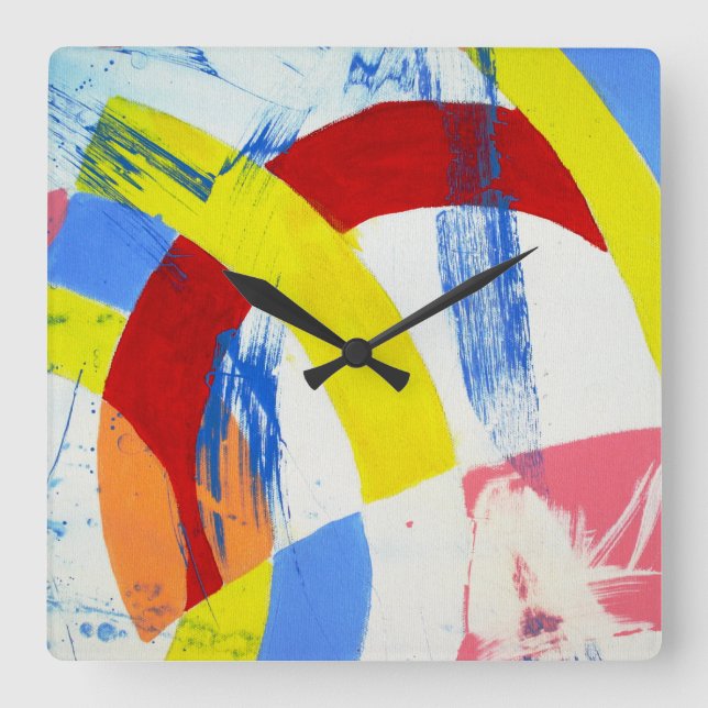 Reloj Cuadrado Composición #2A de Michael Moffa (Anverso)