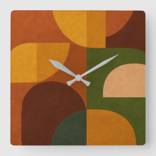 Reloj Cuadrado Composición abstracta modernista de mediados de si