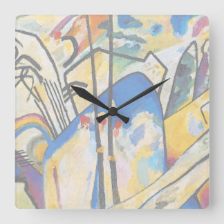 Reloj Cuadrado Composición cuatro de Wassily Kandinsky - arte