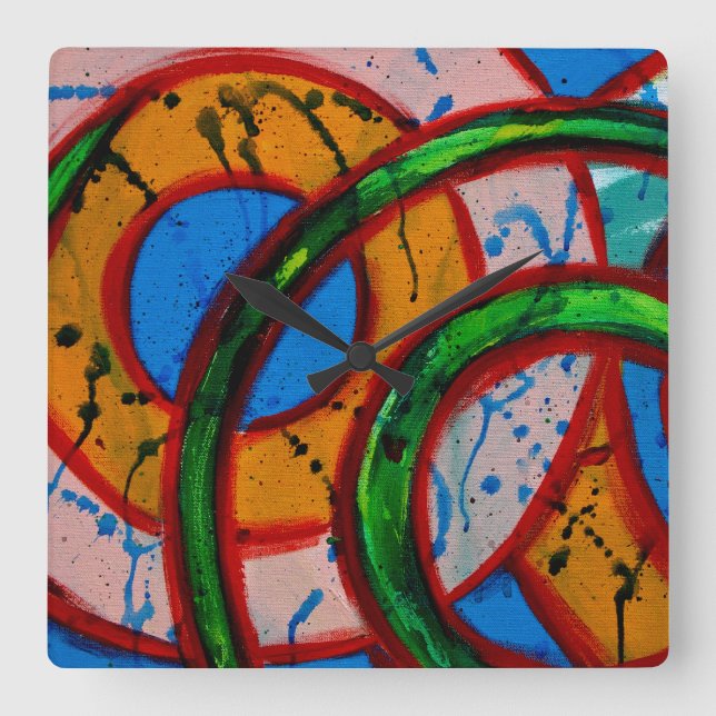 Reloj Cuadrado Composition #20A by Michael Moffa (Anverso)