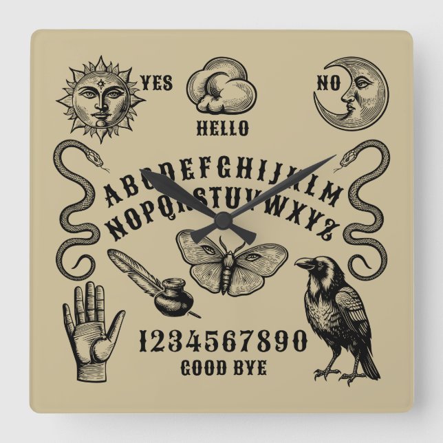 Reloj Cuadrado Comunicación espiritual de la mesa de diálogo (Anverso)